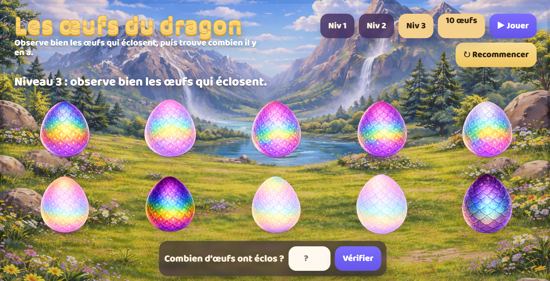 Aperçu du jeu Dénombrement préscolaire