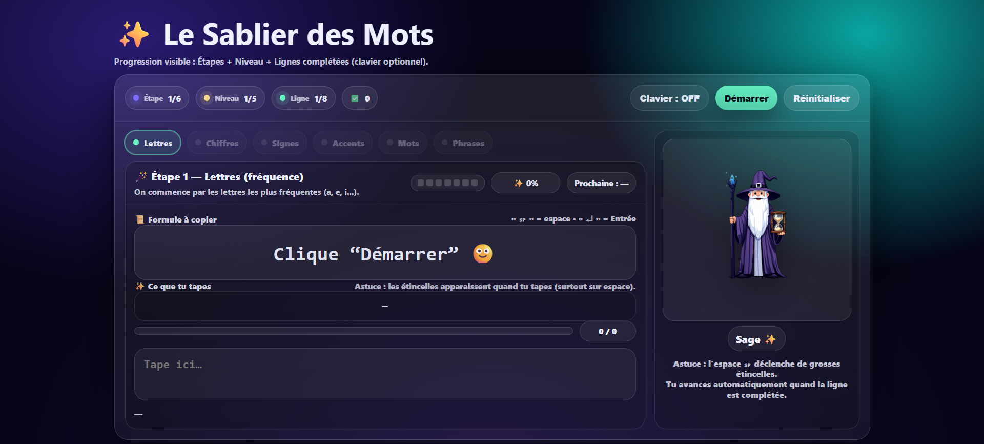 Aperçu du jeu Le Sablier des Mots